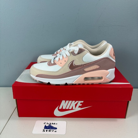 Nike Air Max 90 NN PRM Running Shoes White Particle Pink HQ1783 100 Women's Sz 7 - Picture 3 of 8